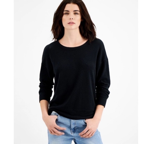 New Hippie Rose Juniors Cutout-Back Knit Top size black small - Picture 1 of 5